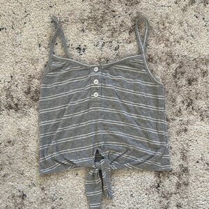 Gray Striped Women's Top